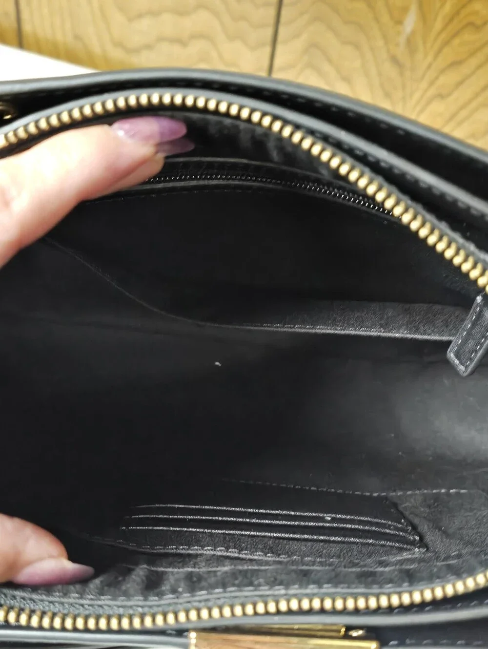 Karl Lagerfeld Black Leather Top-Handle Crossbody Bag